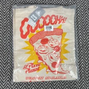 Disney Pixar Toy Story Pizza Planet & Aliens Tote Bag - Cream and Red